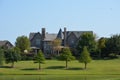 Manicured back lawn