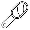 Manicurist handle sandpaper icon, outline style