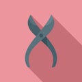 Manicurist pliers icon, flat style