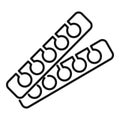 Manicurist polish nail stand icon, outline style