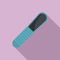 Manicurist sandpaper icon, flat style