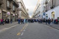 Manifestation against the austerity measures on Catania streets