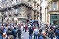 Manifestation against the austerity measures on Catania streets