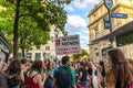 Manifestation in front of the French Senate in support of the vote in Argentina for free abortion