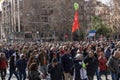 Manifestation. Health. Demonstration through the streets of the city of Madrid in favor of public health. Nurses. Doctors.