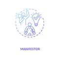 Manifestor blue gradient concept icon