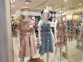 Manikens with women clothing   in the mall Royalty Free Stock Photo