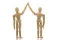 Manikins showing winning hands Royalty Free Stock Photo