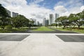 Manila American Cemetery and Memorial with cityscape, Manila, Philippines Royalty Free Stock Photo