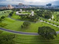 The Manila American Cemetery and Memorial. Located in Fort Bonifacio, Taguig City, Metro Manila. It has the largest number of grav