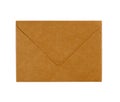 Manila brown paper envelope isolated on white background, closed