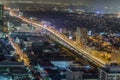 Manila city skyline nightview , Manila , Philippines Royalty Free Stock Photo