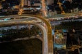 Manila city skyline nightview , Manila , Philippines Royalty Free Stock Photo