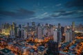 Manila city skyline nightview , Manila , Philippines