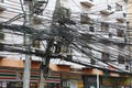 Manila city tangled cables