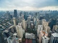 Manila Cityscape, Makati City with Business Buildings and Cloudy Sky. Philippines. Skyscrapers in Background.