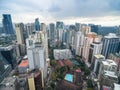 Manila Cityscape, Makati City with Business Buildings and Cloudy Sky. Philippines. Skyscrapers in Background.