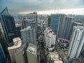 Manila Cityscape, Makati City with Business Buildings and Cloudy Sky. Philippines. Skyscrapers in Background.