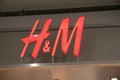 Manila, 22 March 2018 - HM brand name on store entrance in SM Mall of Asia shopping mall. Everyday fashion store