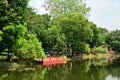 Chinese garden bridge at Rizal park in Manila, Philippines