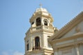 Minor Basilica of the Black Nazarene or also known as Quiapo church bell tower facade in Manila, Philippines