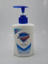 Safeguard pure white antibacterial handwash bottle in Manila, Philippines Royalty Free Stock Photo