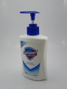 Safeguard pure white antibacterial handwash bottle in Manila, Philippines Royalty Free Stock Photo