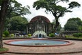 Saint Pancratius Chapel facade and water fountain at Paco park in Manila, Philippines Royalty Free Stock Photo