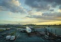 Aircarfts at NAIA Airport in Manila, Philippines Royalty Free Stock Photo