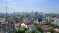 Manila, Philippines - The cityscape and skyline of Manila south of the Pasig River - San Miguel , Paco, Ermita and Royalty Free Stock Photo