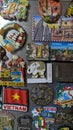 Various refrigerator magnets from different places around Southeast asia. Souvenir novelty