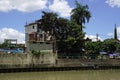 Manila, philippines, circa March 2023 - squatter homes at the pasig river