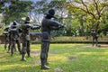 The Martyrdom of Dr. Jose Rizal large metal statues in Rizal Park, Manila