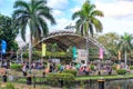 Rizal Park Open Air Auditorium and lagoon in Manila. Rizal Park Royalty Free Stock Photo
