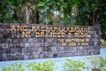 Sign at the Martyrdom of Dr. Jose Rizal. The sign is in both Eng