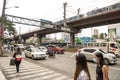 Heavy traffic flow on EDSA Avenue Royalty Free Stock Photo