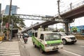 Heavy traffic flow on EDSA Avenue Royalty Free Stock Photo