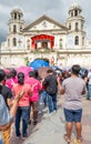 Filipino Catholic devotees attend outdoor prayers,to the Black Christ,at the Minor Basilica of the Black Nazarene