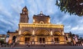 MANILA, PHILIPPINES - JANUARY 27, 2018: Evenig view of theThe Minor Basilica and Metropolitan Cathedral of the