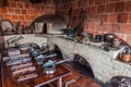 MANILA, PHILIPPINES - JANUARY 27, 2018: Kitchen of the colonial house Casa Manila in Intramuros district of Manil