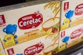 Manila, Philippines - Boxes of Nestle Cerelac with Mixed Fruits and Soya flavor for sale at a supermarket