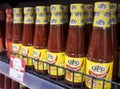 Manila, Philippines - Rows of UFC Banana Ketchup for sale at an aisle of a supermarket