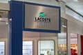 Manila, Philippines, 22 March 2018: Lacoste brand name on storefront in SM Mall of Asia shopping mall.