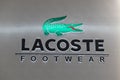 Manila, Philippines, 22 March 2018: Lacoste brand name on storefront in SM Mall of Asia shopping mall.