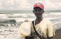 Portrait of a Filipino fisherman at the seaside