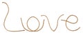 Manila rope. Love Royalty Free Stock Photo