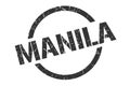 Manila stamp. Manila grunge round isolated sign. Royalty Free Stock Photo