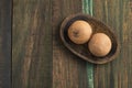 Manilkara zapota organic tropical fruit - chicozapote Royalty Free Stock Photo