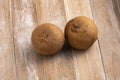 Manilkara zapota organic tropical fruit - chicozapote Royalty Free Stock Photo