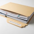 Manilla Folder Filled with Documents Labeled Important Documents papers files Royalty Free Stock Photo